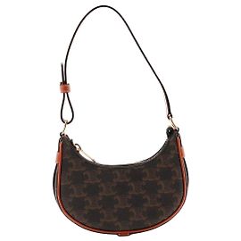 Céline Sac Ava Triomphe en toile Triomphe et cuir de veau Marron Autre