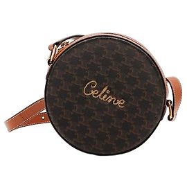 Céline Borsa rotonda Celine Triomphe Canvas Marrone Monogramma
