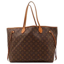 Borsa Tote Louis Vuitton Monogram Neverfull MM Marrone Monogramma