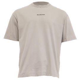 T-shirt com efeito vintage Balenciaga em algodão bege Bege