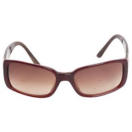 Chanel Lunettes de soleil rectangulaires bordeaux Bordeaux