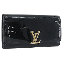 LOUIS VUITTON Pochette Louise EW Bag Patent leather Black M51634 LV Other