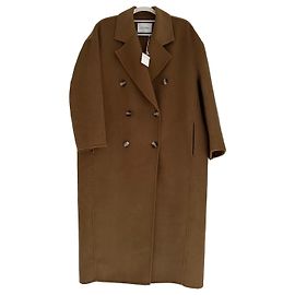 American Vintage Double-Breasted Wool Blend Coat Brown