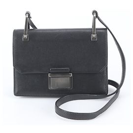 Sac à épaule en cuir Miu Miu Noir