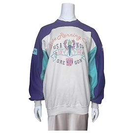 Nike Premier Era Running Club USA Sweatshirt Weiß Lila Hellblau