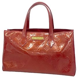 Louis Vuitton Vernis Wilshire PM Handbag Red