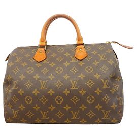 Louis Vuitton Monogram Speedy 30 Handbag Brown