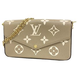 Louis Vuitton Monogram Empreinte Pochette Felicie Gris Écru
