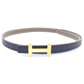 Hermès Cinturón reversible Hermes Focus 13mm Castaño Negro
