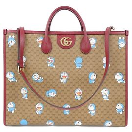 Gucci 653952 2TJAG Handbag Red Beige