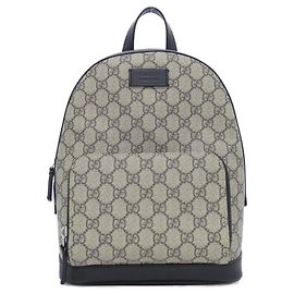 Gucci 429020 KLQAX Rucksack Schwarz Beige