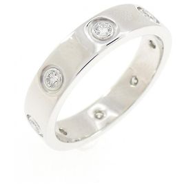 Cartier Mini Love Full Diamond Ring in White Gold Golden