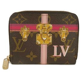 Louis Vuitton Zippy Coin Purse Brown Pink Monogram