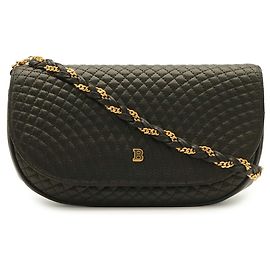 Bolsa de Ombro em Couro Matelassé BALLY Preto