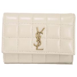 Cartera tríptico Yves Saint Laurent Blanco