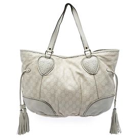 Sac Cabas Gucci Tribeca Large Guccissima Blanc Blanc