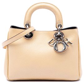 Sac Diorissimo Mini en cuir métallisé jaune Dior Autre Jaune