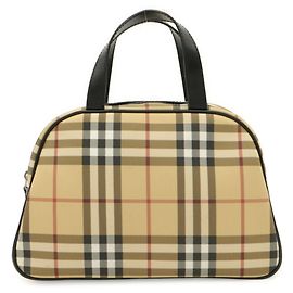 Bolsa Burberry Nova Check Preto Bege Bordeaux