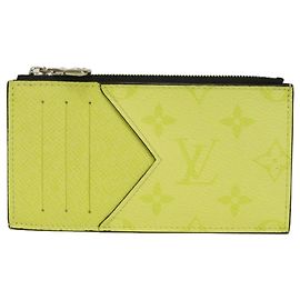 Louis Vuitton Taiga Leather Card Case Yellow Monogram