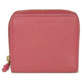 Gucci Bi-fold Wallet in Pink Bamboo Pink
