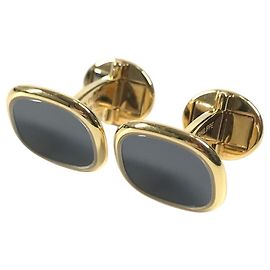 Autre Marque Patek Philippe Golden Ellipse Cufflinks Blue Golden