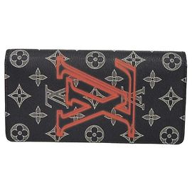 Carteira longa Louis Vuitton Rosa Branco Outro Azul marinho Monograma