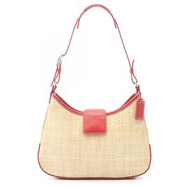 Coach Beige and Red Shoulder Bag Red Beige