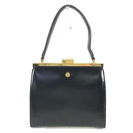 Bolso Versace Vintage Sunburst Logo Negro