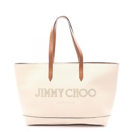Saco Tote Jimmy Choo castanho e marfim Marrom Cru