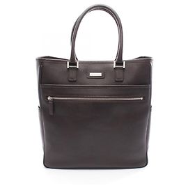 Sac cabas Burberry en cuir marron Marron