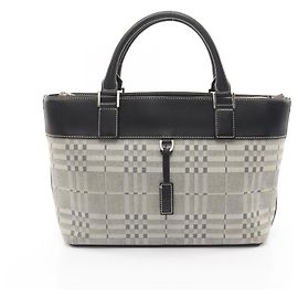 Burberry Handtasche aus Canvas und Leder Schwarz Roh