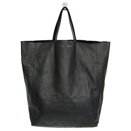 Céline Borsa Tote in pelle da donna Celine Cabas Horizontal Nero