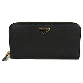 Portafoglio lungo Prada Saffiano Black Nero