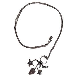 Autre Marque Christian Dior Halskette mit Anhängern Silber