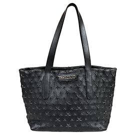 Jimmy Choo Star Embossed Sophia Small Tote Bag Black
