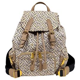 Mochila Burberry TB Monogram Rosa Bege