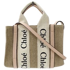 Borsa in tela Chloé beige rosa Beige
