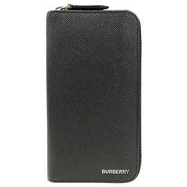 Cartera larga Burberry de piel negra Negro