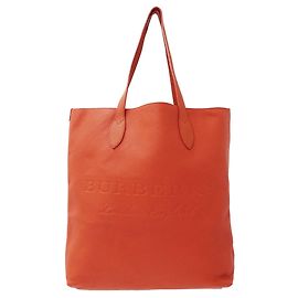 Burberry Orange Leather Handbag Orange
