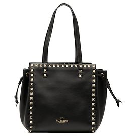 Bolsa Valentino Rockstud em couro preto Preto