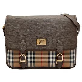 Borsa a tracolla Burberry Nova Check Shadow Horse Marrone Beige