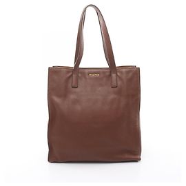 Miu Miu Shopper aus braunem Leder Braun