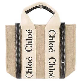 Sac Cabas Mini Chloé Woody Noir Beige