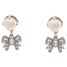 Brincos de pino Miu Miu Miu Ribbon Prata Outro