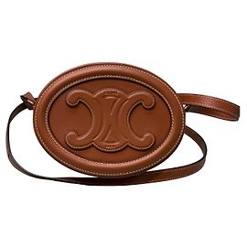 Céline Celine Triomphe Oval Pouch Braun