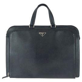 Borsetta Prada in Saffiano con logo triangolare Nero
