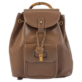 Mochila Gucci Bamboo Castaño