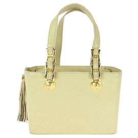 Versace Sunburst Tassel Handbag Yellow