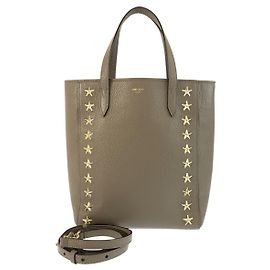 Borsa Tote Jimmy Choo Pegasi N/S Star Studs Marrone Beige