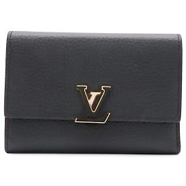 Cartera compacta Capucines Louis Vuitton Negro
